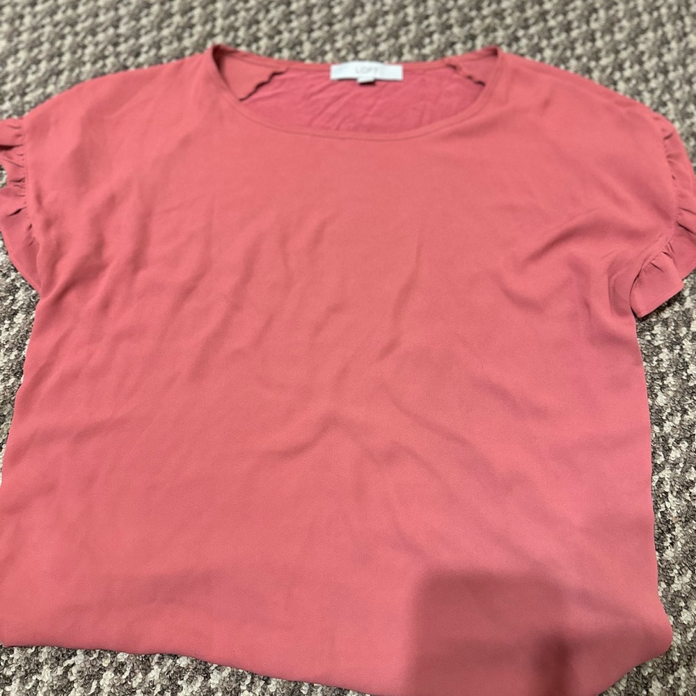 LOFT Coral Short Sleeve Tee